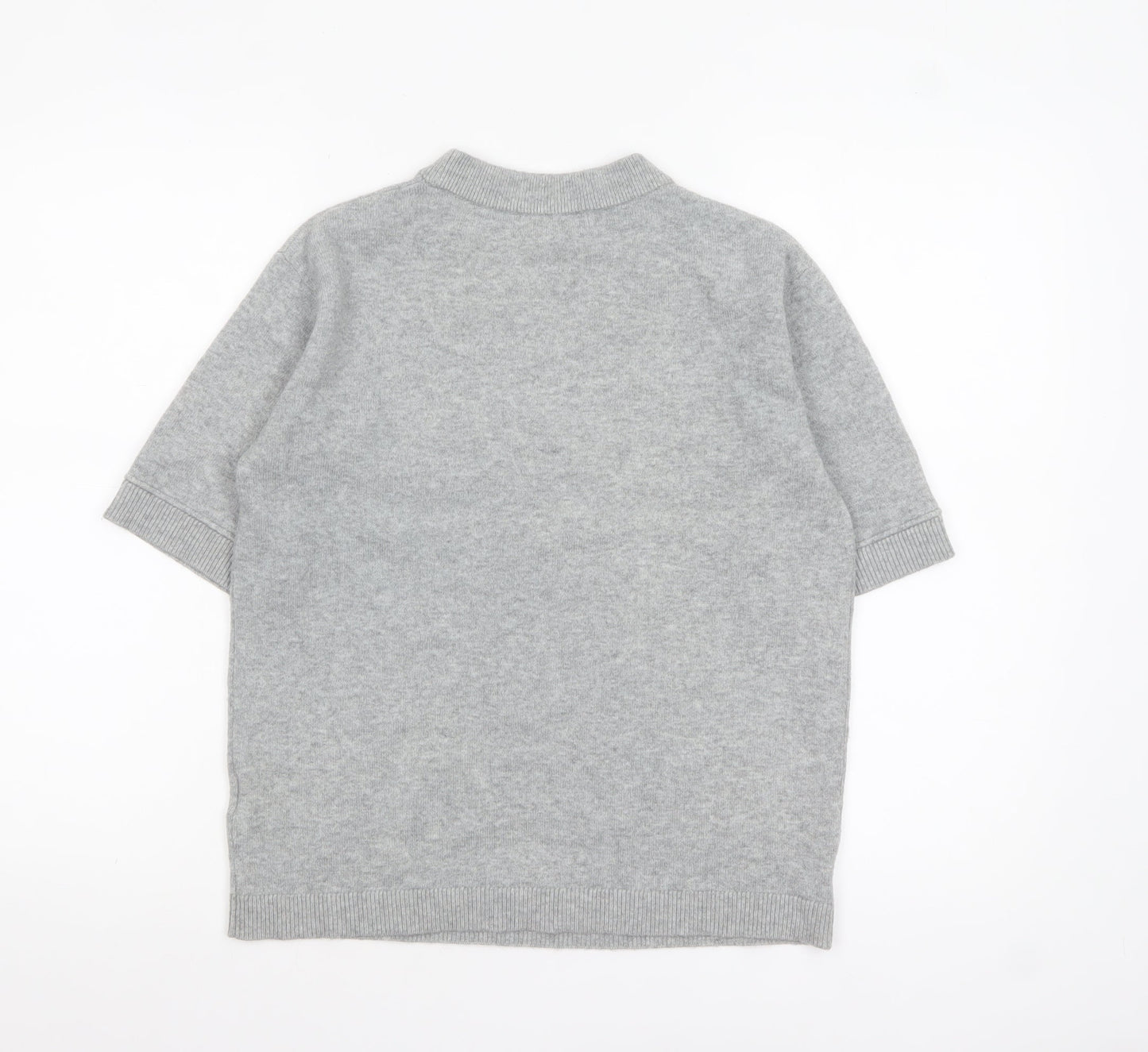 Marks and Spencer Women's Grey XS High Neck Short Sleeve Jumper