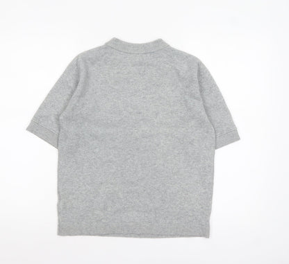 Marks and Spencer Women's Grey XS High Neck Short Sleeve Jumper