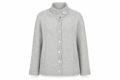 Marks and Spencer Per Una Womens Grey XL Chunky Knit Button Cardigan