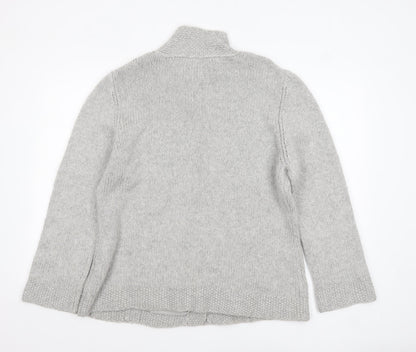 Marks and Spencer Per Una Womens Grey XL Chunky Knit Button Cardigan