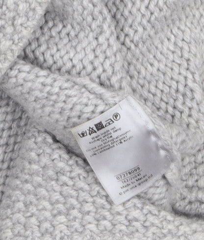 Marks and Spencer Per Una Womens Grey XL Chunky Knit Button Cardigan