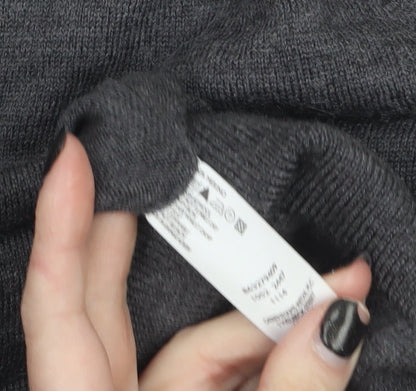 Jeff Banks Men’s Grey XL Wool Henley Jumper Extra Fine Merino