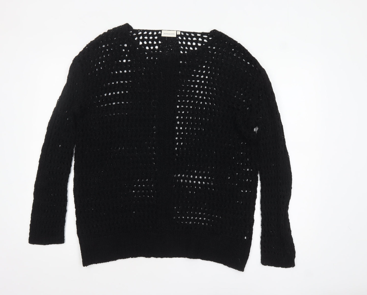 Womens UK Size L Peppercorn Black Cardigan Jumper