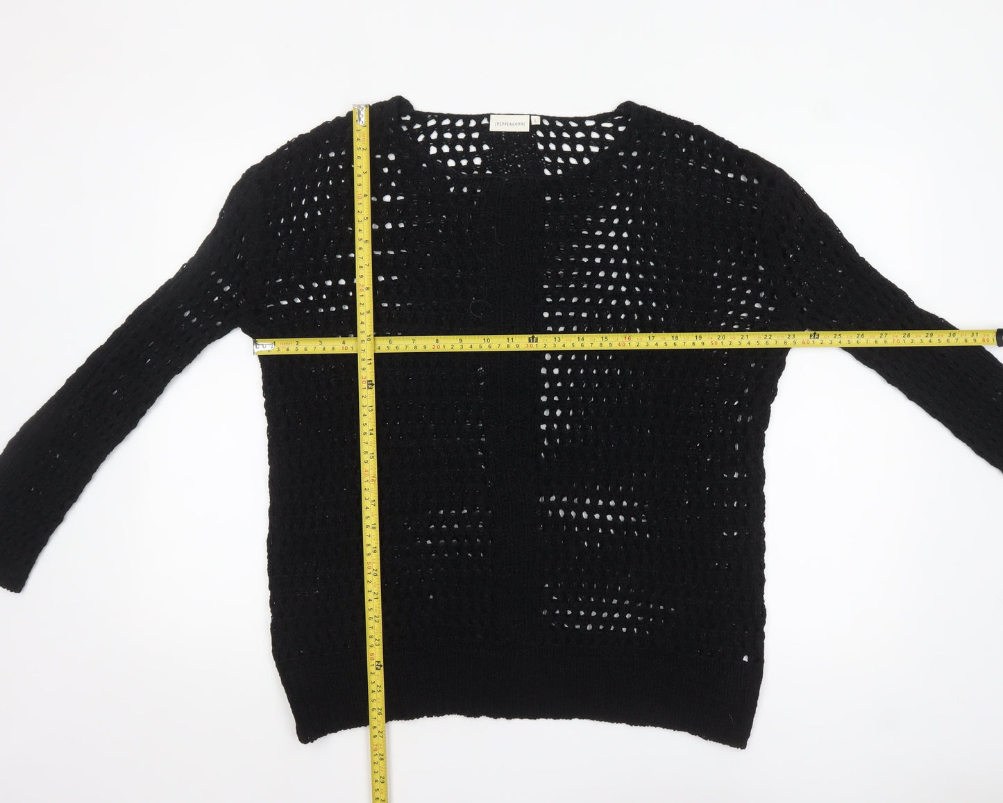 Womens UK Size L Peppercorn Black Cardigan Jumper