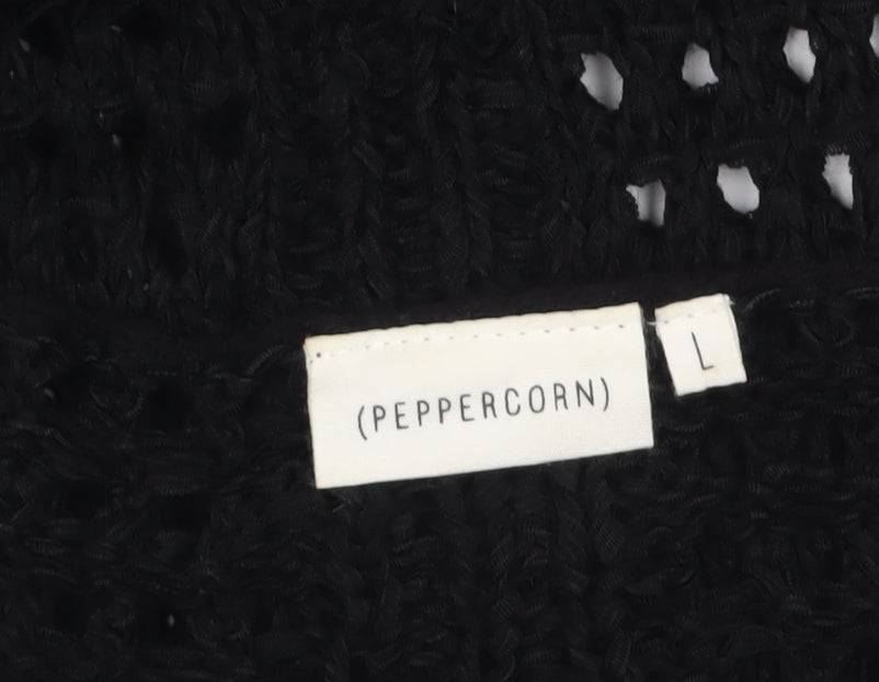 Womens UK Size L Peppercorn Black Cardigan Jumper