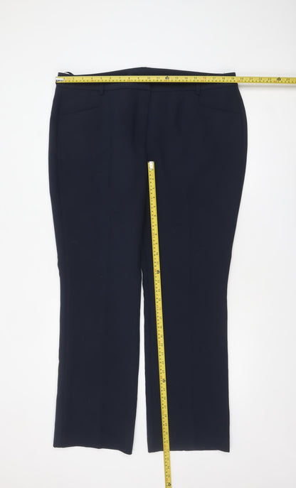 Next Women’s Black Straight Leg Dress Pants Size 18 Stretch Trousers