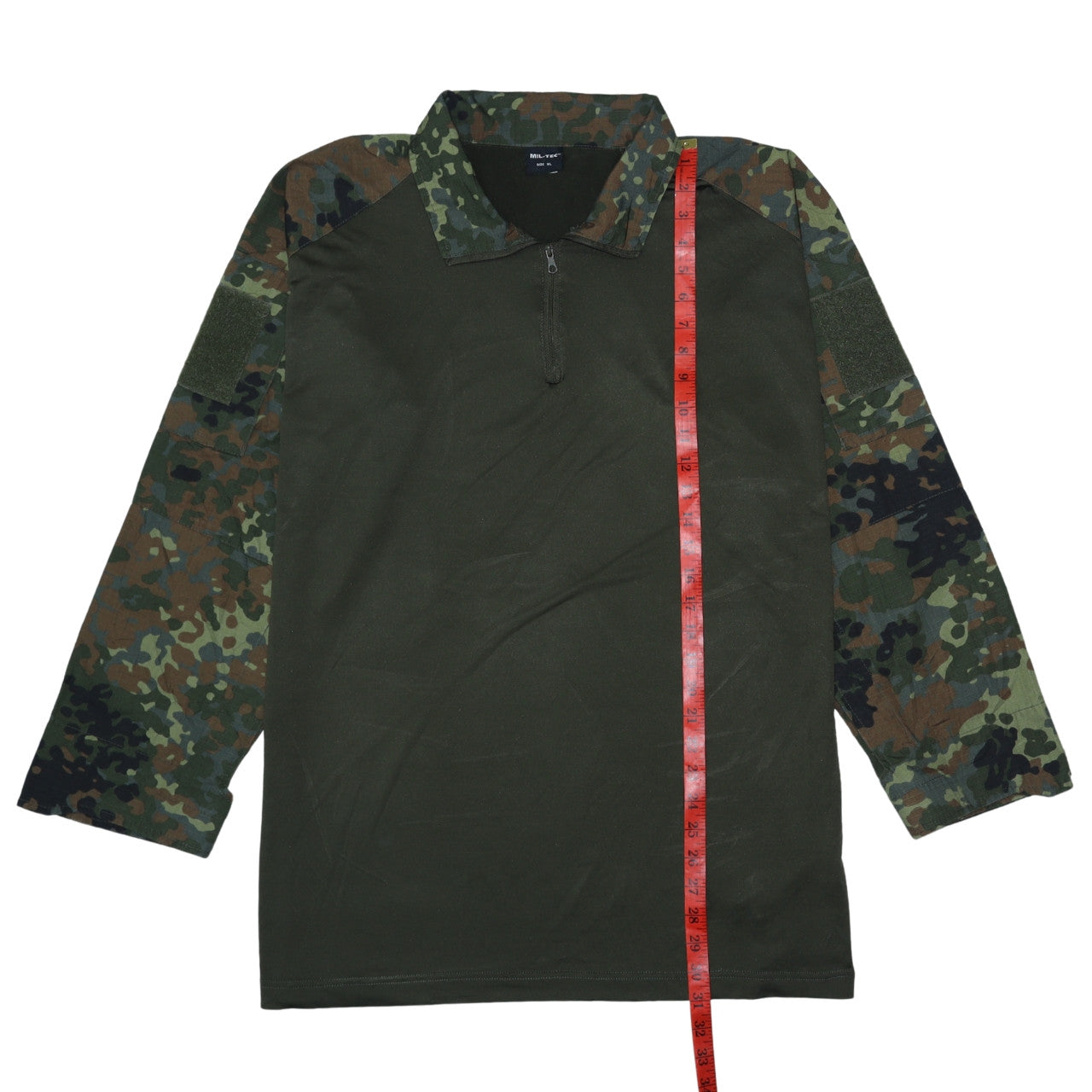 Mens UK Size XL Mil-Tec Green Henley Sweatshirt
