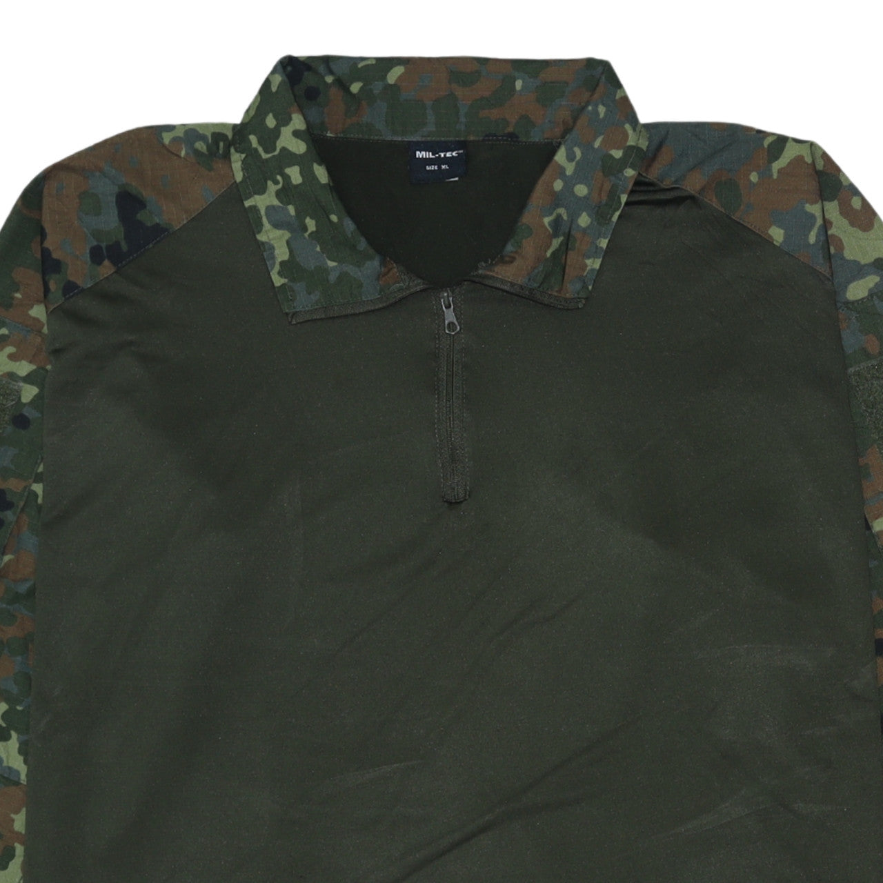Mens UK Size XL Mil-Tec Green Henley Sweatshirt