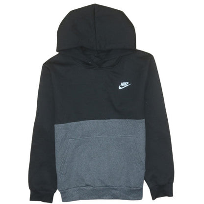 Nike Boys Black & Grey Pullover Hoodie Size 16 Cotton Blend Sweatshirt