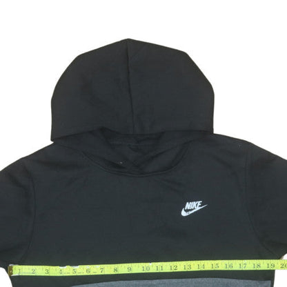 Nike Boys Black & Grey Pullover Hoodie Size 16 Cotton Blend Sweatshirt