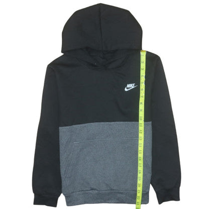 Nike Boys Black & Grey Pullover Hoodie Size 16 Cotton Blend Sweatshirt