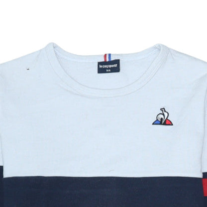 Le Coq Sportif Boys Blue Sweatshirt 14 Years Colourblock Crew Neck