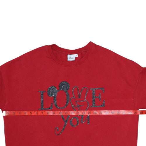 Womens UK Size XL Disney Red Pullover Sweatshirt