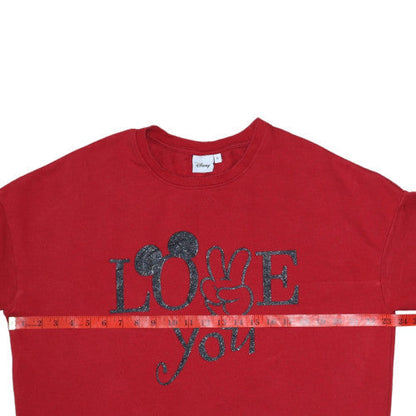 Womens UK Size XL Disney Red Pullover Sweatshirt