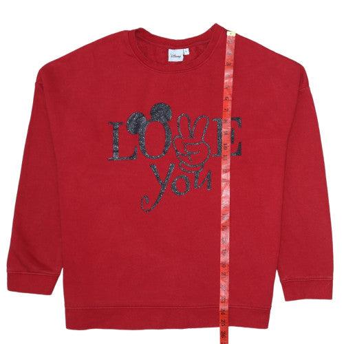 Womens UK Size XL Disney Red Pullover Sweatshirt