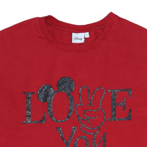 Womens UK Size XL Disney Red Pullover Sweatshirt