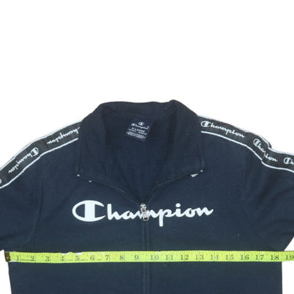 Champion Boys Blue 13-14 Years Track Jacket Full Zip Fleece Activewear