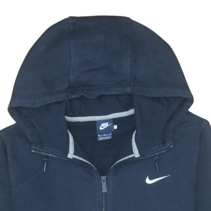 Mens UK Size M Nike Blue Full Zip Hoodie