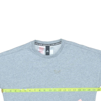 Adidas Girls Grey Crew Neck Pullover Sweatshirt L 13-14 Years
