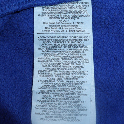 Mens UK Size XS Nike Blue Pullover Hoodie