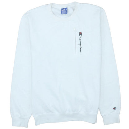 Mens UK Size M Champion White Pullover Sweatshirt