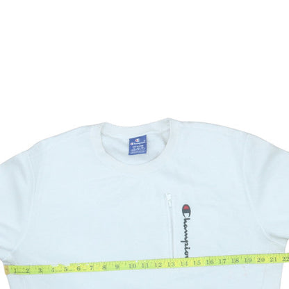 Mens UK Size M Champion White Pullover Sweatshirt