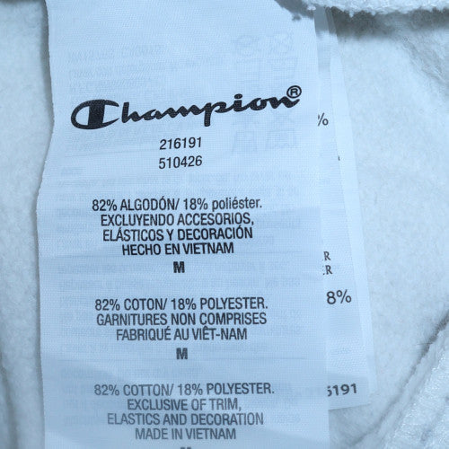 Mens UK Size M Champion White Pullover Sweatshirt