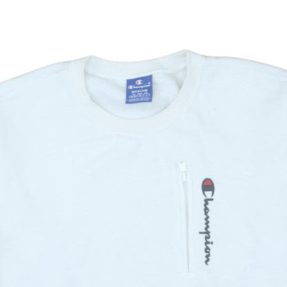 Mens UK Size M Champion White Pullover Sweatshirt