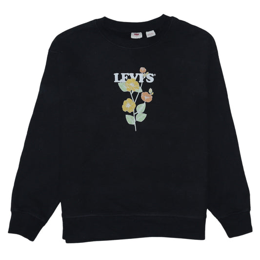 Mens UK Size L Levi's Black Pullover Sweatshirt