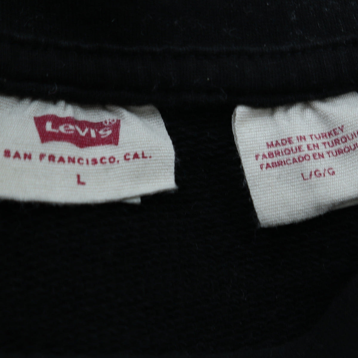 Mens UK Size L Levi's Black Pullover Sweatshirt