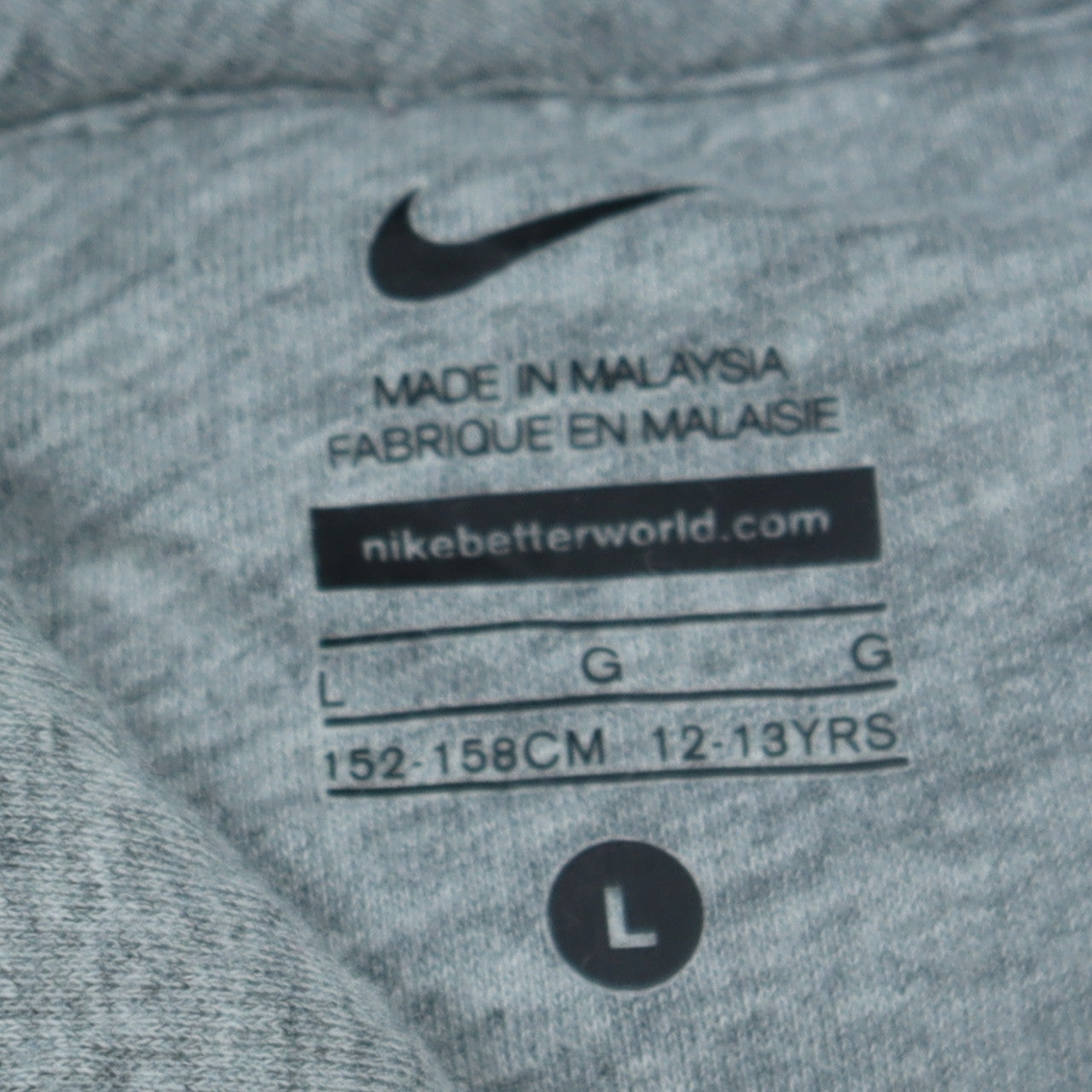 Boys UK Size 12-13 Years Nike Grey Pullover Hoodie