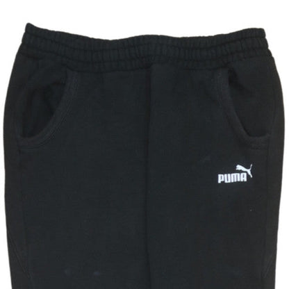 Puma Womens Black Jogger Sweatpants M Fleece Elastic Waist