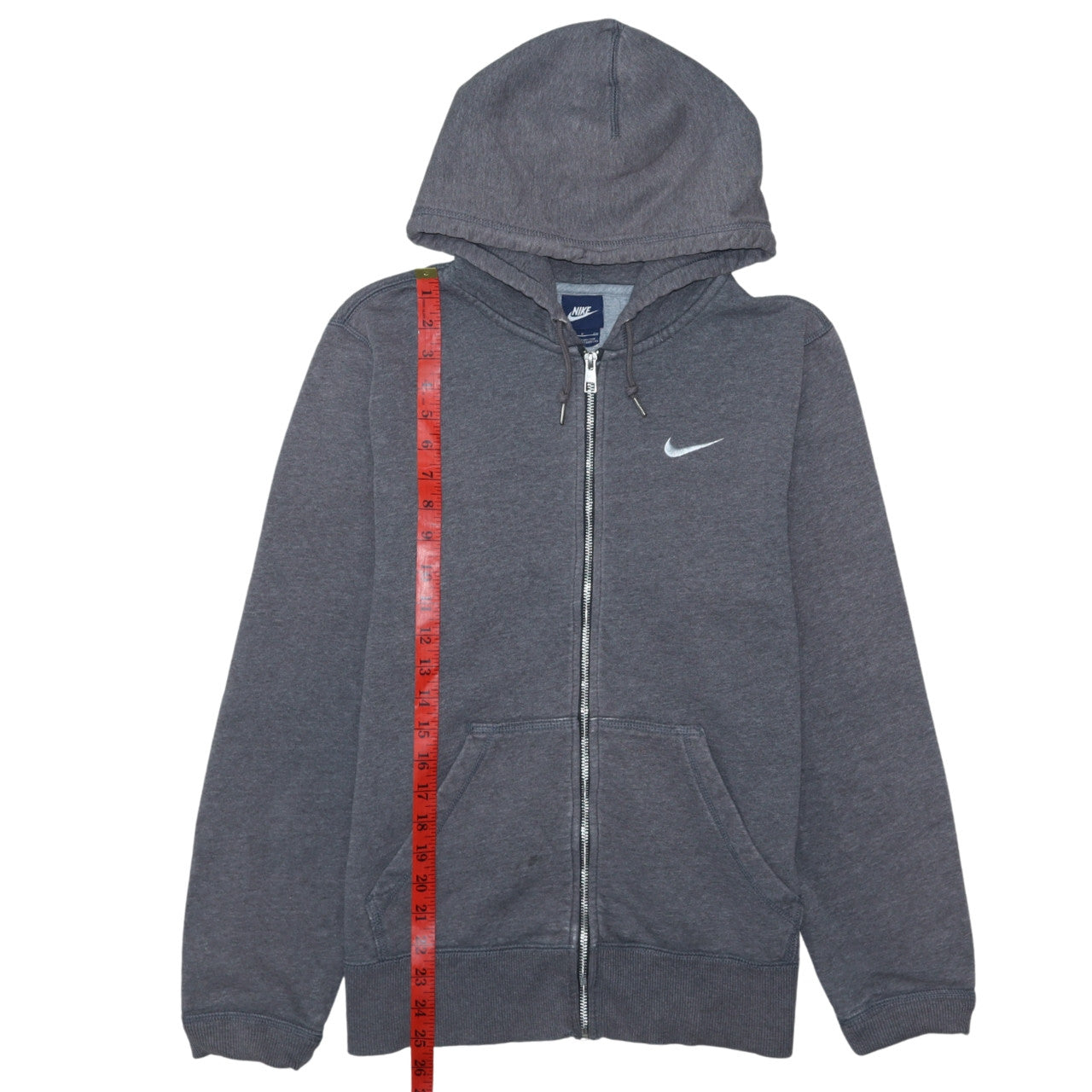 Womens UK Size S Nike Grey Full Zip Hoodie