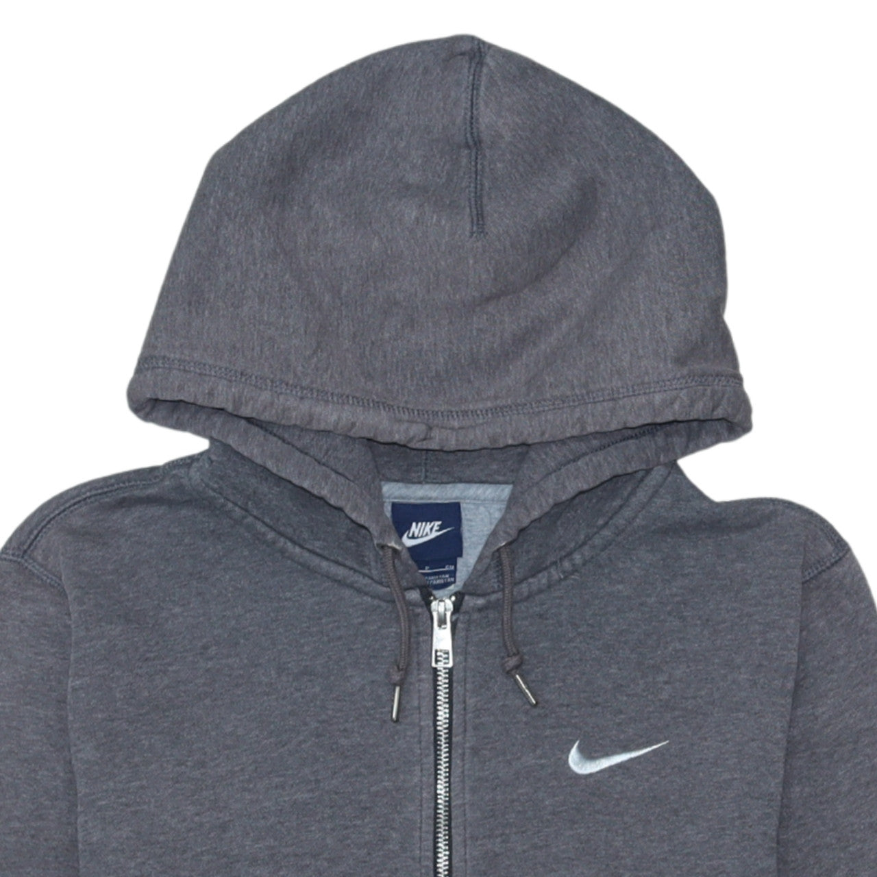 Womens UK Size S Nike Grey Full Zip Hoodie