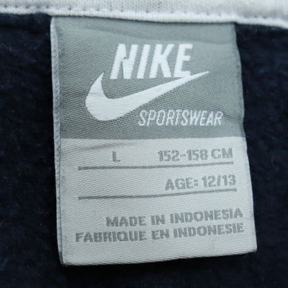 Nike Boys Navy Blue Full Zip Hoodie L 12-13 Years Sportswear Sweatshirt