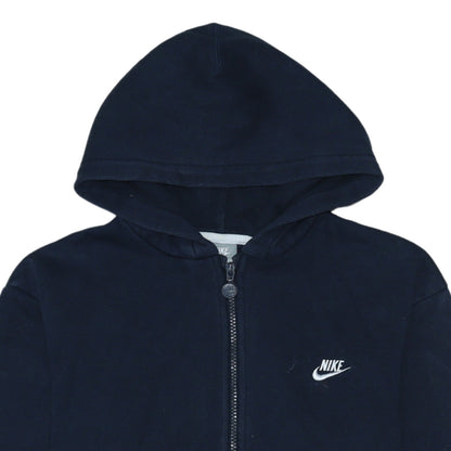 Nike Boys Navy Blue Full Zip Hoodie L 12-13 Years Sportswear Sweatshirt