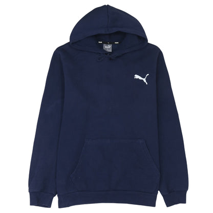Mens UK Size L PUMA Blue Pullover Hoodie