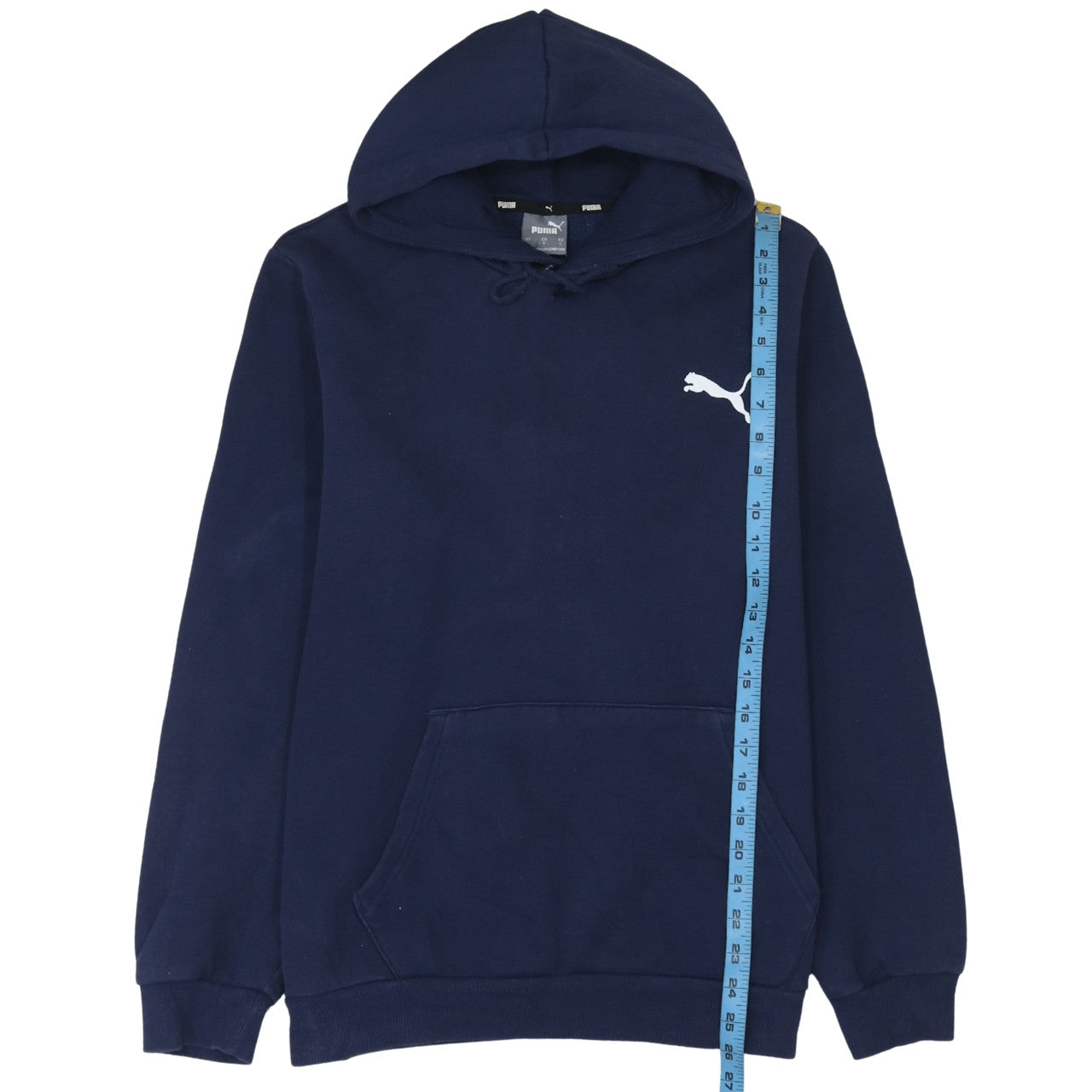 Mens UK Size L PUMA Blue Pullover Hoodie