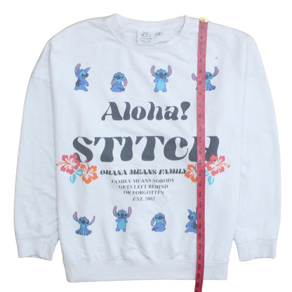 Womens UK Size M Primark White Pullover Sweatshirt