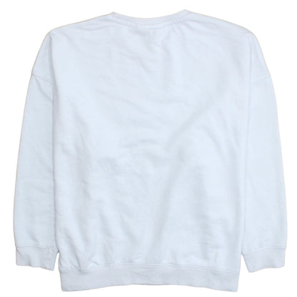 Womens UK Size M Primark White Pullover Sweatshirt