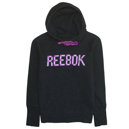 Womens UK Size M Reebok Black Pullover Hoodie