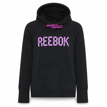Womens UK Size M Reebok Black Pullover Hoodie