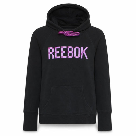 Womens UK Size M Reebok Black Pullover Hoodie