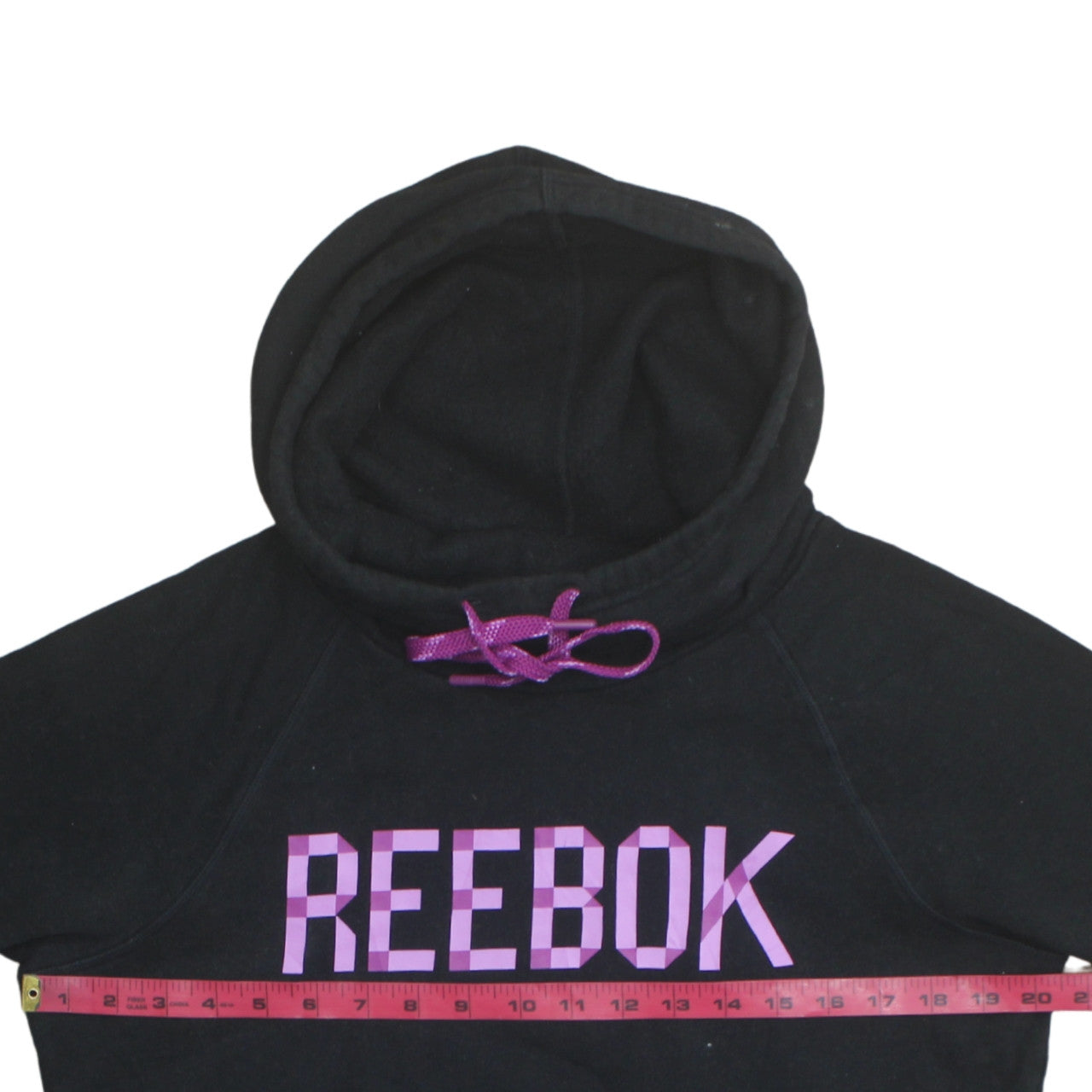 Womens UK Size M Reebok Black Pullover Hoodie