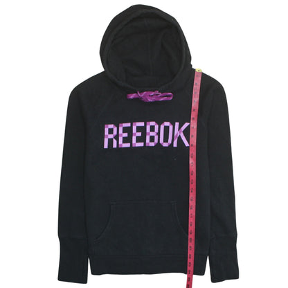 Womens UK Size M Reebok Black Pullover Hoodie