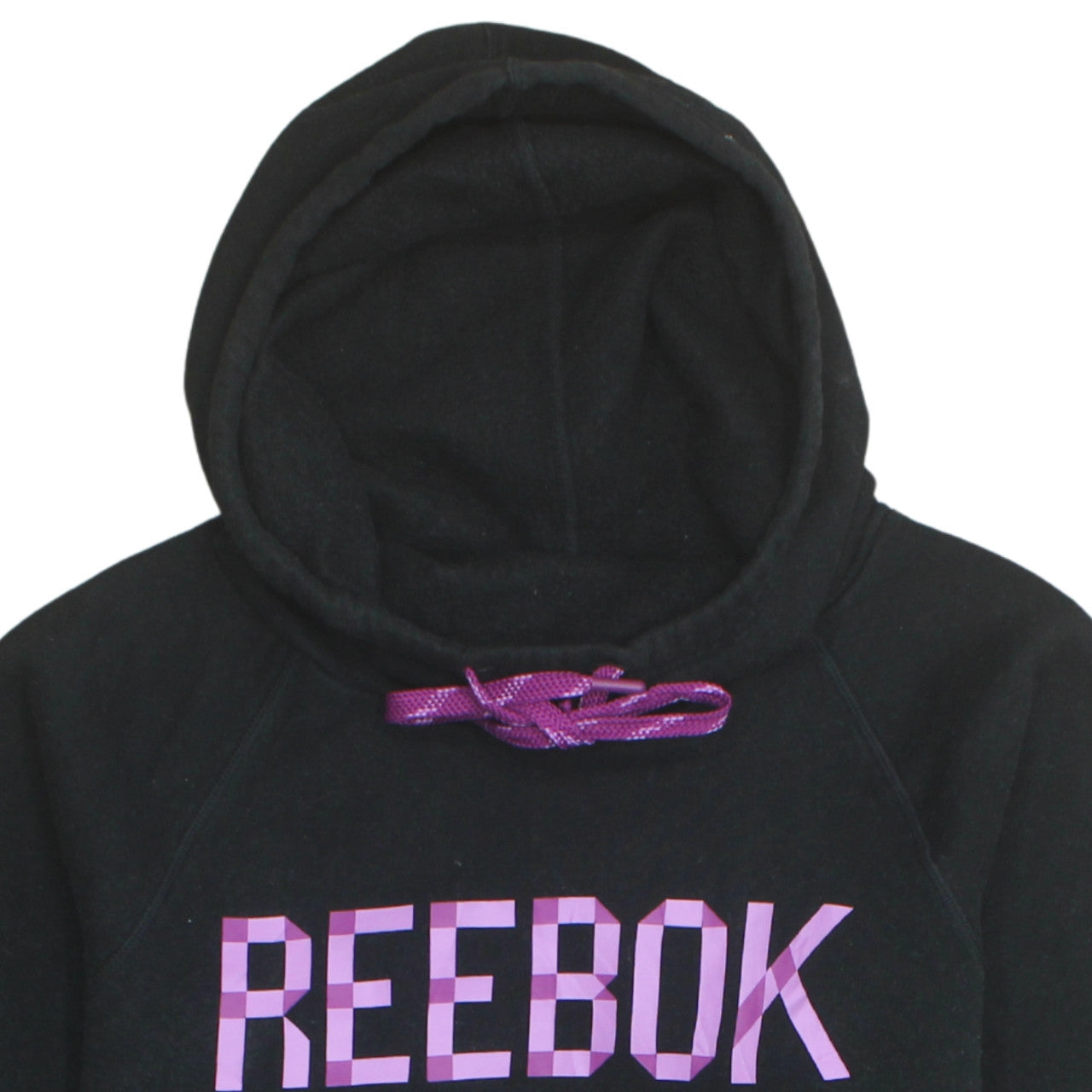 Womens UK Size M Reebok Black Pullover Hoodie