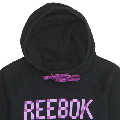 Womens UK Size M Reebok Black Pullover Hoodie