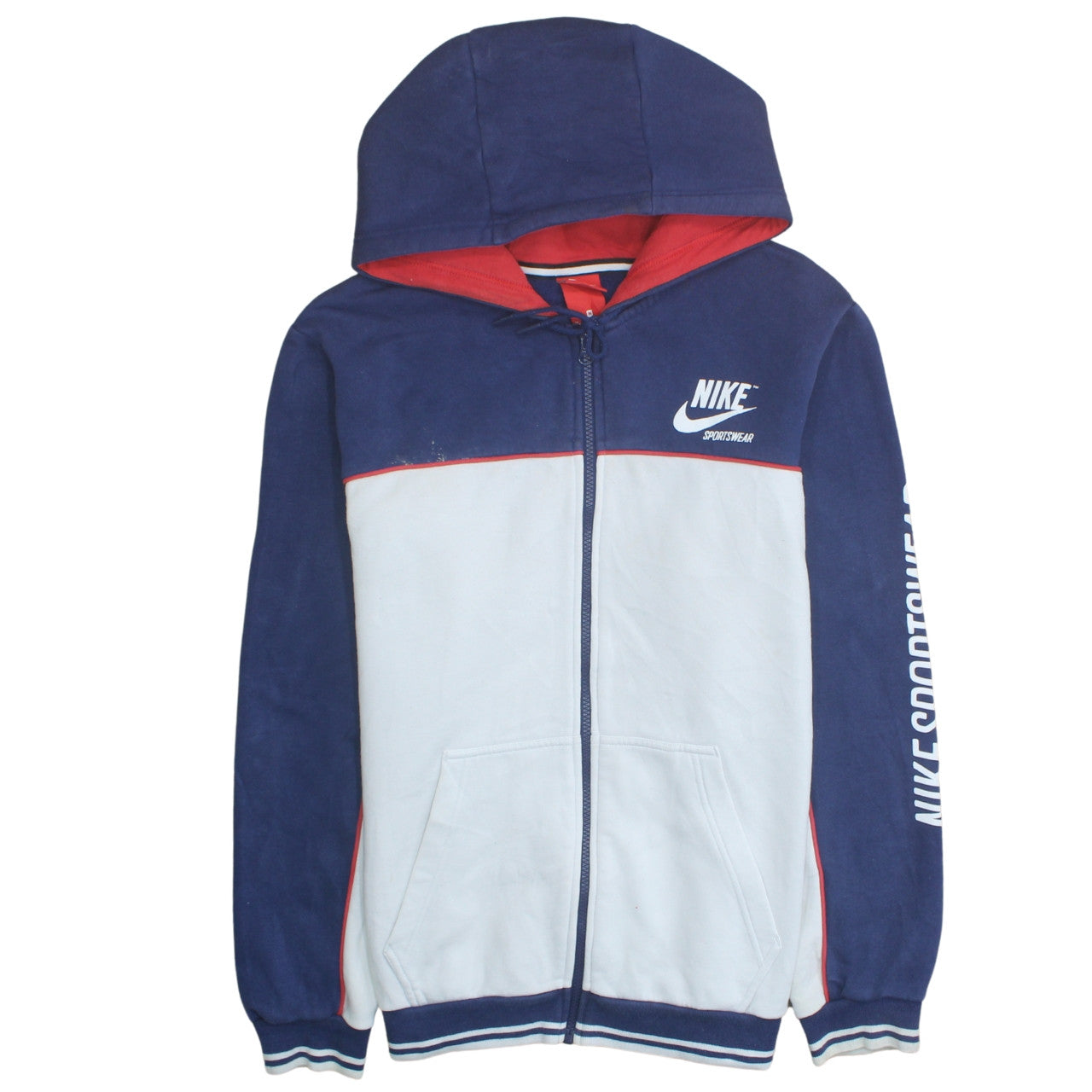 Mens UK Size M Nike Blue Full Zip Hoodie