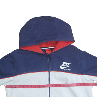 Mens UK Size M Nike Blue Full Zip Hoodie