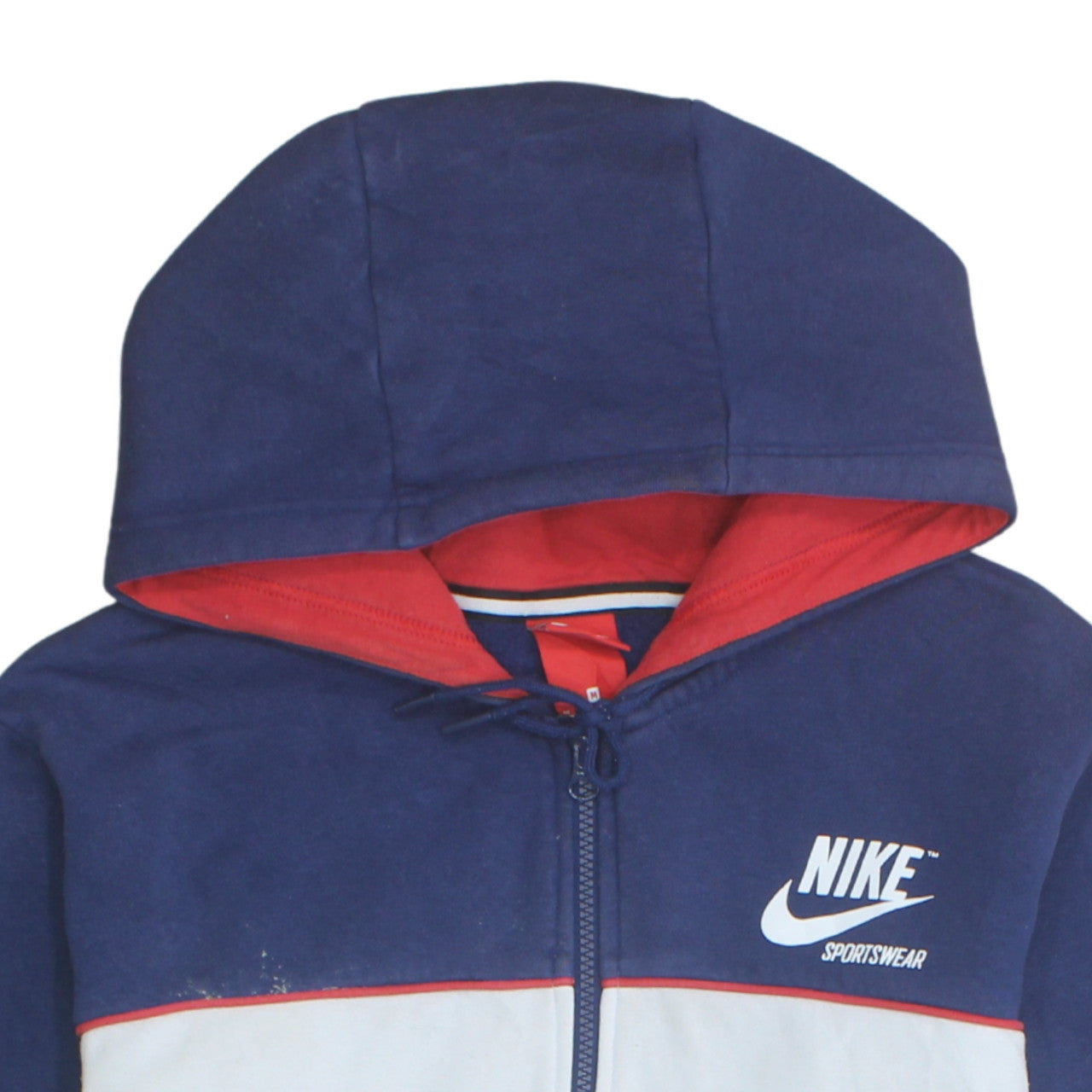 Mens UK Size M Nike Blue Full Zip Hoodie